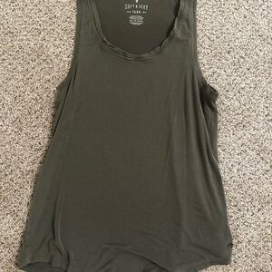 Aerie Soft & Sexy Tank Top - Dark Green
